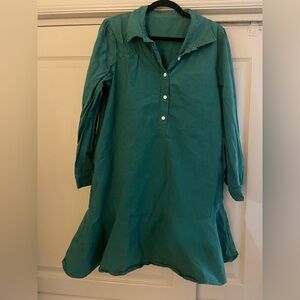 Green Collared Work Dress.